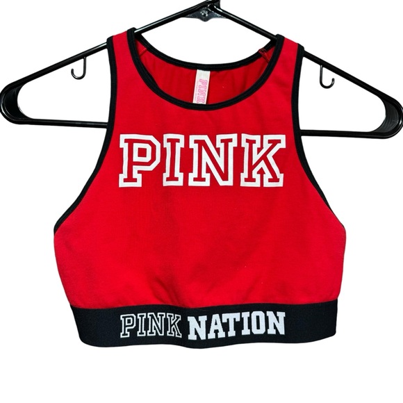 Victoria’s Secret PINK Nation- Red Crop Top- Sz. S - Picture 2 of 5